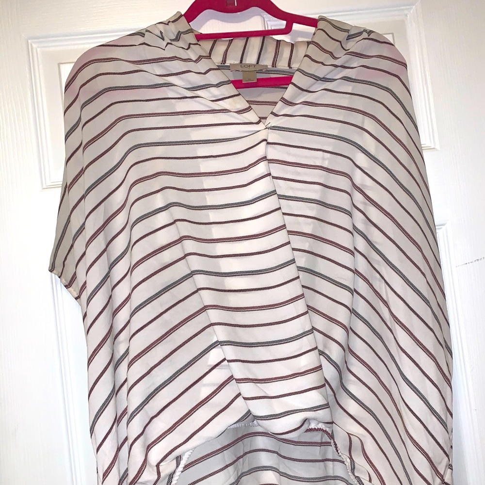 Loft flowy striped blouse